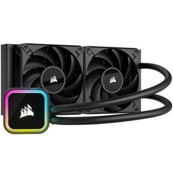 Corsair iCUE H100i RGB Elite RGB černá / 2x 120mm / 400-1850 RPM / Intel + AMD (CW-9060058-WW)