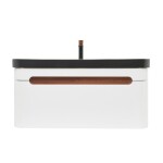 Koupelnová skříňka s umyvadlem a baterií SAT Fusion 97,5x43x45 cm bílá matná mat SATFUSION100WBKMBA SATFUSION100WBKMBA