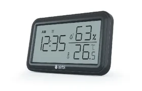 Airbi LINE - černá / Pokojový teploměr a vlhkoměr (BI1052)