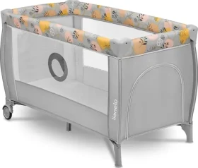LIONELO Postýlka cestovní Stefi Plus Pink Yellow / od narození (LO-STEFI PLUS PINK YELLOW)