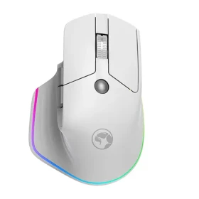 Marvo G803 bílá / Ergonomická bezdrátová myš / optická / 4000 DPI / 6 tlačítek / USB 2.4GHz / Bluetooth (G803 WH)