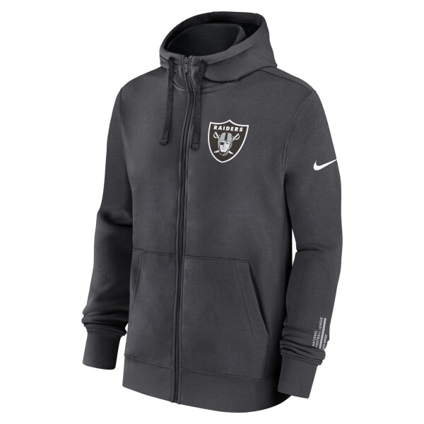 Nike Pánská mikina Las Vegas Raiders NFL Playbook Full-Zip Fleece Hoodie - Antracitová Velikost: XL