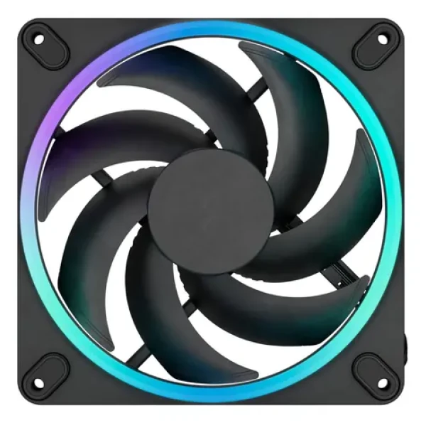 Fractal Design Momentum 14 RGB černá / Univerzální ventilátor / 140 mm / 350–1800 RPM / 28 dB / ARGB / 4-pin PWM (FD-F-MR1-1401)