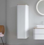 DURAVIT - Happy D.2 Plus Vysoká skříňka 134x40x36 cm, panty vpravo, bílá vysoký lesk HP1261R2222