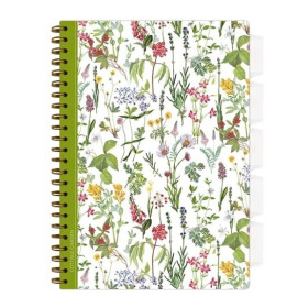Spirálový sešit A4 s pořadačem Květiny