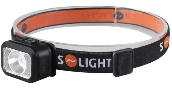 Solight WN52 LED čelová nabíjecí svítilna černá / 170lm / 800mAh / teplé+studené světlo / IP44 / Li-Ion (8592718041717)