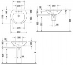 DURAVIT - Darling New Umyvadlo 65x55 cm, s 1 otvorem pro baterii, s WonderGliss, alpská bílá 26216500001