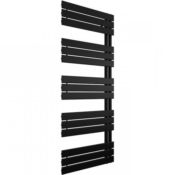 CERANO Koupelnový radiátor Theo - L/P - asymetrické připojení 50mm - 812W - černá matná - 1600x500 mm