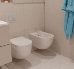 Kielle - Oudee Závěsné WC se sedátkem SoftClose, Rimless Vortex+, bílá 30102005