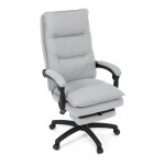 Kancelářské křeslo, synchronní mechanismus, stříbrná látka, KA-Y350 SIL