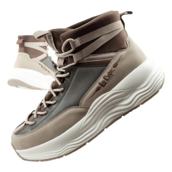 Lee Cooper dámské sportovní boty tenisky módní pohodlné za kotník béžové dámské 38