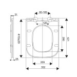 MEREO - WC závěsné kapotované, Smart Flush RIMLESS, 490x340x350, keramické, vč. sedátka CSS118S VSD83T1