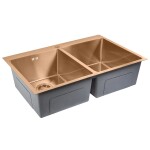 REA - Ocelový dřez Joel BRUSH COPPER bez kuchyňské baterie ZLE-06412