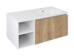 SAPHO - LOREA skříňka 100x46x51,5cm (30P+70cm), pravá, dub alabama/bílá mat LE070-2231-R-12