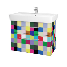 Dřevojas - Umyvadlová skříňka Q MAX SZZ2 80 - Individuální odstín dle RAL/NCS / Úchytka T02 / Individuální odstín dle RAL/NCS 141974B