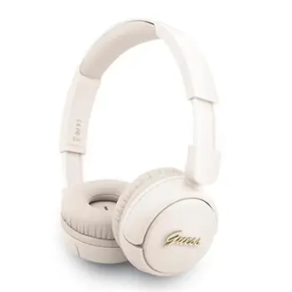 Guess Script Metal Logo Bezdrátová Sluchátka Beige (57983125116)