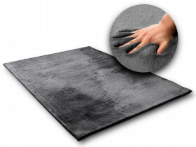 DumDekorace Kvalitní plyšový koberec do obývacího pokoje v šedé barvě