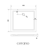CERANO - Sprchová vanička obdélníková Soto - akrylát - bílá lesklá - 100x90x5 CER-425563