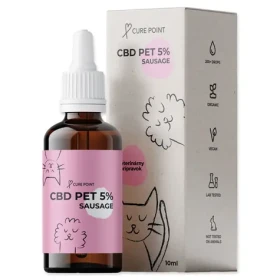 Cure Point CBD PET 5% olej pro psy, klobásová příchuť / CBD olej / Pro psy, kočky a koně / 10 ml (G6664-225869)