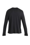 Pánské merino triko dlouhý rukáv ICEBREAKER Mens 150 Tech Lite III LS Relaxed Pocket Tee, Black velikost: XL