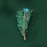 Luxusní brož Swarovski Elements Zelená