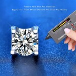 Royal Fashion stříbrné náušnice HA-XEZ008-SILVER-MOISSANITE