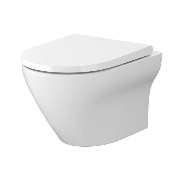 CERSANIT - SET B331 WC mísa LARGA OVAL Cleanon + sedátko SLIM S701-472