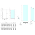 POLYSAN - ARCHITEX sada pro uchycení skla podlaha-stěna se spádovou lištou, 1615x2105, levá, leštěný hliník AX2116L