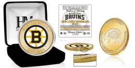Highland Mint Sběratelská Pamětní Mince Boston Bruins NHL New Logo 2025 Bronze Coin