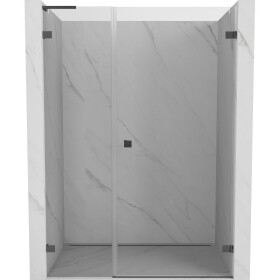 MEXEN/S - Lunar-B L sprchové dveře křídlové pravé 110, transparent, grafit kartáčovaná 832SL-110-050-66-00-P