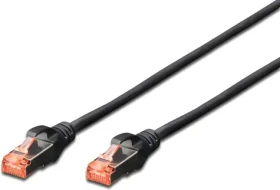 Digitus CAT 6 černá / Patch kabel Outdoor / S/FTP / AWG 27/7 / 1 m (DK-1644-010/BL-OD)