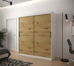 Šatní skříň Abi Jodelka 1 Barva korpusu: Dub artisan, Rozměry: 100 cm, Dveře: Bílá mat