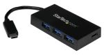 StarTech USB-C Hub černá / USB hub / 4 porty / 3x USB-A / 1x USB-C / 5 Gb/s (HB30C3A1CFB)