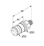 KLUDI - Termostatická kartuše 35 mm 7672900-00