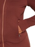 Dámská merino mikina ICEBREAKER Wmns 260 Quantum IV LS Zip, Port/Cedar Wood velikost: XS