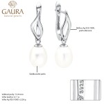 Stříbrné náušnice s bílou 7.5-8 mm perlou Paloma, stříbro 925/1000, Bílá