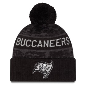 New Era Pánská zimní čepice Tampa Bay Buccaneers NFL 2026 Salute To Service Cuffed Knit Hat with Pom