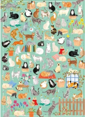 GIBSONS Puzzle The Art File: Kočičí život
