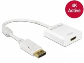 Delock Adaptér Displayport 1.2 samec - HDMI samice 4K aktivní / bílá (62608)