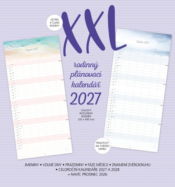 XXL rodinný plánovací kalendář 2027 - nástěnný kalendář - kolektiv autorů