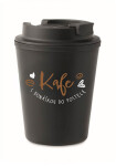 KAFE S DONÁŠKOU DO POSTELE - černý termohrnek 300 ml