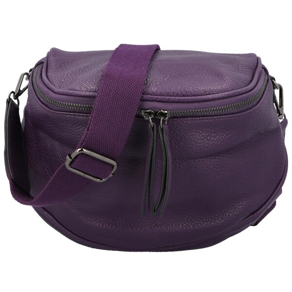 Stylová dámská koženková kabelko-ledvinka Ergitta Newa, tmavě fialová