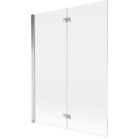 MEXEN - MIST vanová zástěna 130x150 cm 6mm 2-s, chrom, čirá, levá 8A9-130-002-01-00-L