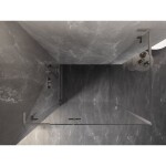 MEXEN/S - Lunar L sprchový kout dveře křídlové levá 85 x 80, transparent, nikl kartáčovaný 834L-085-080-97-00-L