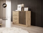FRONTI Komoda NELLY 2D dub artisan + černá