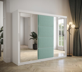 Šatní skříň Abi Tapi Barva korpusu: Bílá, Rozměry: 250 cm, Dveře: Manila 11