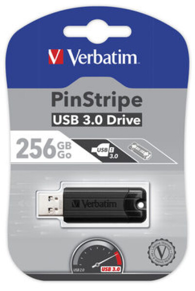 Verbatim PinStripe 256GB černá Flash disk USB 3.0