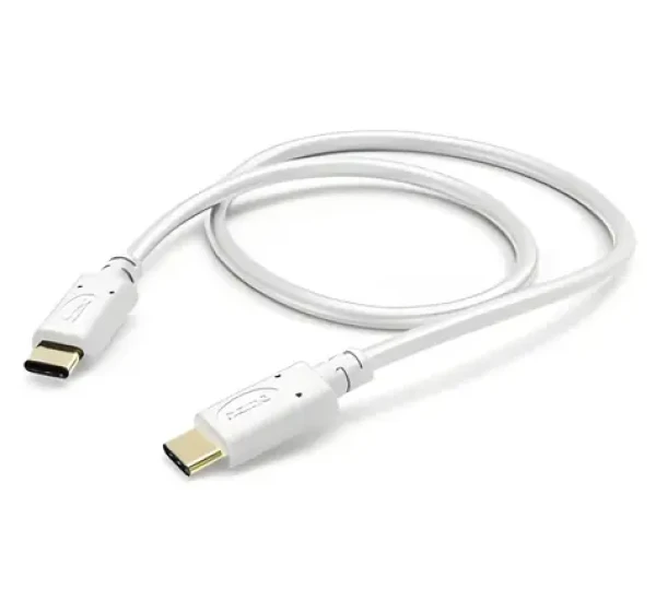 Hama USB-C / USB-C bílá / Nabíjecí a datový kabel / 1,5 m / 480 Mbit/s (00201592)