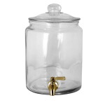 Strömshaga Nádoba na limonádu Tap Brass 6 l, čirá barva, sklo, kov