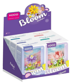 Stavebnice mini Květinová scenérie 6 druhů